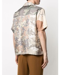 beige Camouflage Kurzarmhemd von Amiri