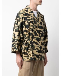 beige Camouflage Langarmhemd von A Bathing Ape