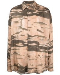 beige Camouflage Langarmhemd von Diesel