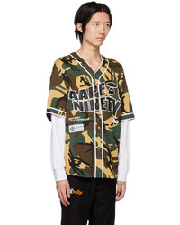 beige Camouflage Langarmhemd von AAPE BY A BATHING APE