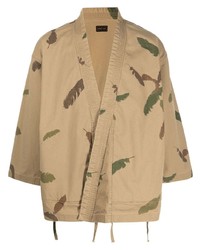 beige Camouflage Langarmhemd von KAPITAL