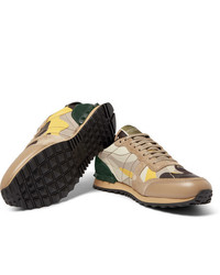 beige Camouflage niedrige Sneakers von Valentino