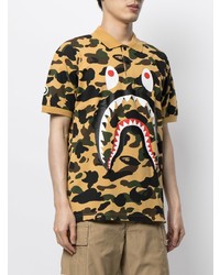 beige Camouflage Polohemd von A Bathing Ape