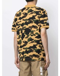 beige Camouflage Polohemd von A Bathing Ape