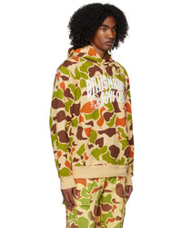 beige Camouflage Pullover mit einem Kapuze von Billionaire Boys Club