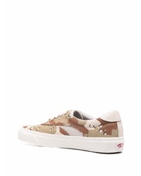 beige Camouflage Segeltuch niedrige Sneakers von Vans