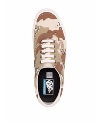 beige Camouflage Segeltuch niedrige Sneakers von Vans