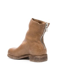 beige Chelsea Boots aus Leder von Guidi