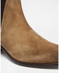 beige Chelsea Boots aus Leder von Base London