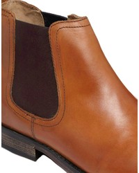 beige Chelsea Boots aus Leder von Asos