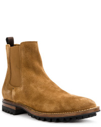 beige Chelsea Boots aus Leder von Officine Creative