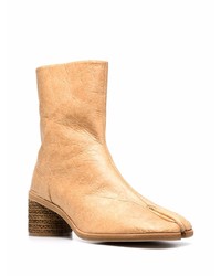 beige Chelsea Boots aus Leder von Maison Margiela