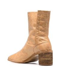 beige Chelsea Boots aus Leder von Maison Margiela