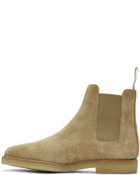 beige Chelsea Boots aus Wildleder von Common Projects