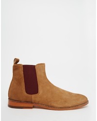 beige Chelsea Boots aus Wildleder