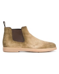 beige Chelsea Boots aus Wildleder von Santoni