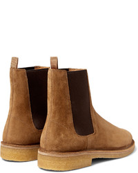 beige Chelsea Boots aus Wildleder von Saint Laurent