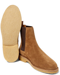 beige Chelsea Boots aus Wildleder von Saint Laurent