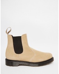 beige Chelsea Boots aus Wildleder von Dr. Martens