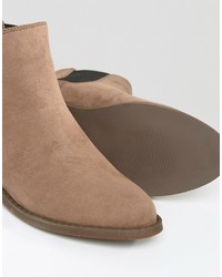 beige Chelsea Boots aus Wildleder von Miss KG