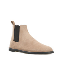 beige Chelsea Boots aus Wildleder von Saint Laurent