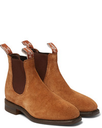 beige Chelsea Boots aus Wildleder von Roland Mouret