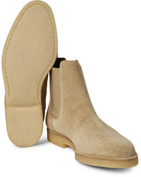 beige Chelsea Boots aus Wildleder von Common Projects