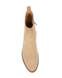 beige Chelsea Boots aus Wildleder von Coach