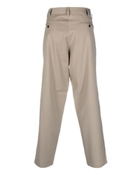 beige Chinohose mit Blumenmuster von Sunflower