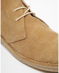 beige Chukka-Stiefel aus Wildleder von Asos