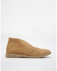 beige Chukka-Stiefel aus Wildleder von Asos