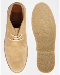 beige Chukka-Stiefel aus Wildleder von Asos