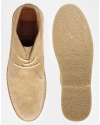 beige Chukka-Stiefel aus Wildleder von Asos