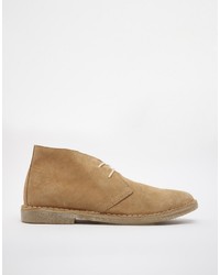 beige Chukka-Stiefel aus Wildleder von Asos