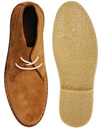 beige Chukka-Stiefel aus Wildleder von Asos