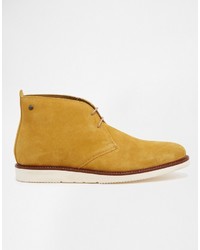 beige Chukka-Stiefel aus Wildleder von Base London