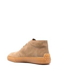 beige Chukka-Stiefel aus Wildleder von Tod's