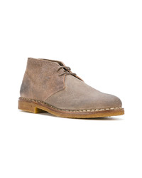 beige Chukka-Stiefel aus Wildleder von Maison Margiela