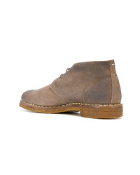 beige Chukka-Stiefel aus Wildleder von Maison Margiela