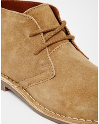 beige Chukka-Stiefel aus Wildleder von Red Tape