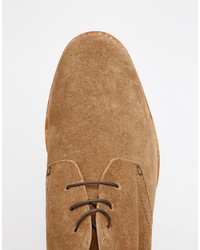 beige Chukka-Stiefel aus Wildleder