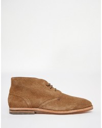 beige Chukka-Stiefel aus Wildleder