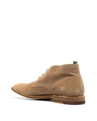 beige Chukka-Stiefel aus Wildleder von Officine Creative