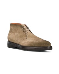 beige Chukka-Stiefel aus Wildleder von Santoni