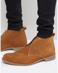 beige Chukka-Stiefel aus Wildleder von Lambretta