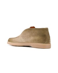 beige Chukka-Stiefel aus Wildleder von Santoni