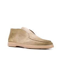 beige Chukka-Stiefel aus Wildleder von Santoni