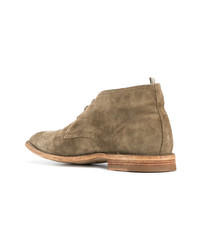 beige Chukka-Stiefel aus Wildleder von Officine Creative