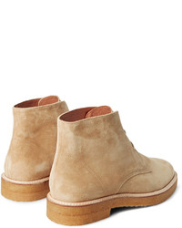 beige Chukka-Stiefel aus Wildleder von Sandro