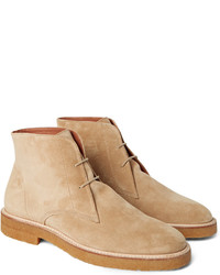 beige Chukka-Stiefel aus Wildleder von Sandro